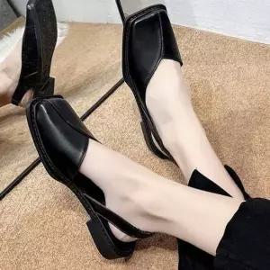 여성 사각 슬링백 플랫 캐주얼 플랫로퍼 여성플랫 플랫슈즈 여성단화 플랫구두