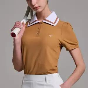 [골드스마일]여성 반팔 여름 골프 스포츠 배색 카라 슬림핏 티셔츠 여성골프웨어