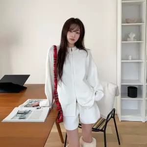 여성 일상 후드 티셔츠 반바지 세트