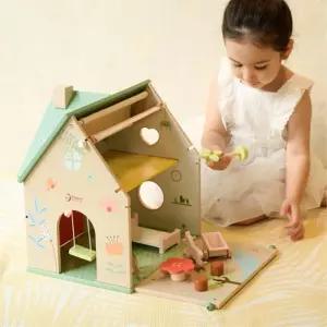 원목인형의집 2층 여아 인형놀이 장난감 7살 소품 놀잇감 어린이집 딸선물