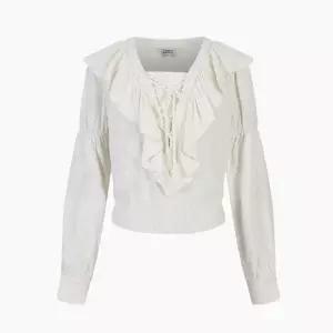 [AK수원점] [에고이스트] 벨벳 러플 스트링 블라우스 ER4WB260