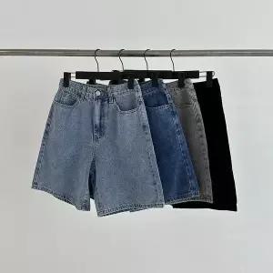 [하프클럽/다잇템]여자 4부 기본숏팬츠 일상룩 워싱 SS 청반바지