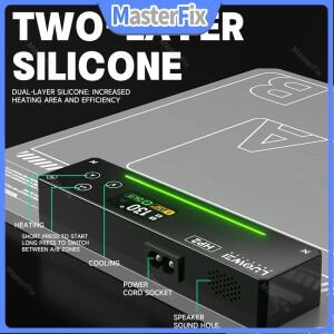 LUOWEI LW-HP2 15인치 LCD 스크린 수리용 히팅 패드 듀얼 독립 온도 조절 아이폰 호환 안드로이드 태블릿