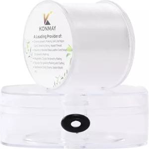 KONMAY 클리어 낚싯줄 408야드 0.2mm/7.5파운드 모노필라멘트 나일론 장식 공예 풍선 아치 비딩 및 보석