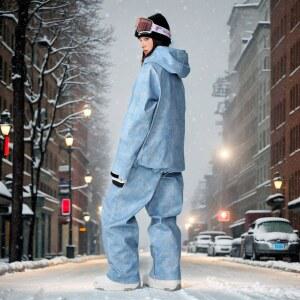 스키 세트 자켓 겨울 의류 바지 여성 스노우 스포츠 방수 야외 보드 방풍