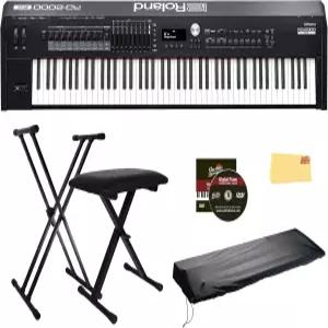 RD-2000EX 88키 이지 피아노 - 조절 가능한 스탠드 벤치 먼지 덮개 온라인 레슨 틴 바자 지침 DVD 및 연마