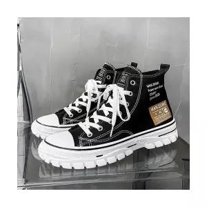 엘럽 남성용 캔버스화 하이탑 사계절 트렌드 보드화 박템5