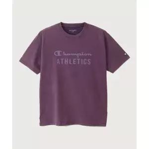 챔피온 CHAMPION 워싱 레귤러핏 애슬레틱 반팔 티셔츠 Purple 417064