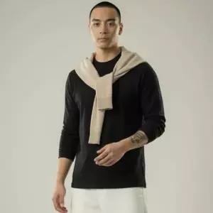 짐웨어 긴팔 블랙 화이트 레이어드티 머슬핏긴팔 남자 화이트블럭9 라운드