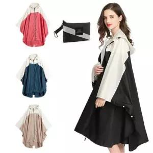 여성판초 세렌디 투톤 판초우의 초경량 와이드핏 우비