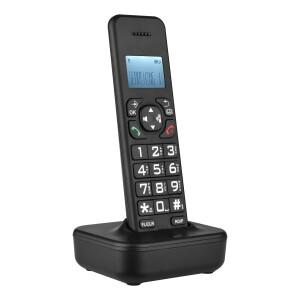 무선 전화 발신자 ID/통화 대기, 백라이트 LCD 3 라인 화면 디스플레이, 충전식 배터리 지지대, 16 개 국어