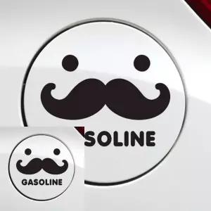 고품질 차량용 주유구 스티커 수염 디자인 자동차 장식 블랙 차량 (WFKKP6V)