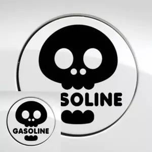 자동차 주유구 스티커 해골 디자인 블랙 가솔린 차량 장식용 (WFKKZ0Q)