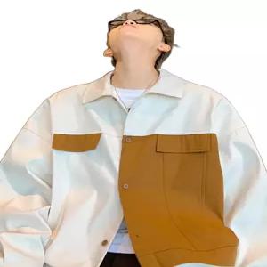 댄디 캐주얼 스트리트 남성 포켓 린넨 반팔 스트라이프