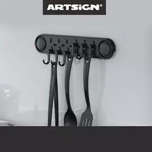 고품질 B포인트 고리후크 6구 주방용품 소품걸이 검정 욕실수납 수건걸이 주방걸이 소품받침대 WFHU4Q6