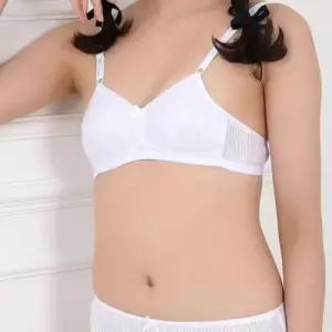 메쉬 브라 노와이어 2단계 A컵 중고등 학생 주니어 여 WFLRJG0