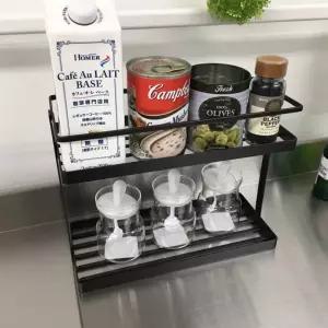 수납 타워형 2단 조미료 스탠드선반 정리대 정리함 다용도 다활용 스틸 철제 비품 소분