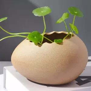 계란 꽃병 가로 B타입 장식 인테리어 화분미니 꽃다발 화병 유리수반 세라믹 디자인 작은
