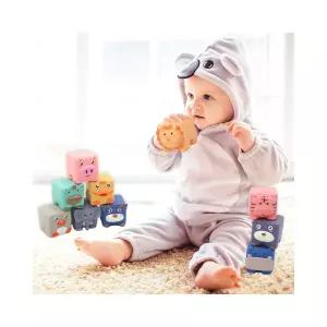 h80 토이머스 소프트 동물 블럭 12p창의놀이 장난감 모양 손장난감