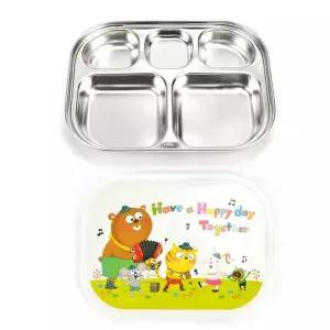 단체급식 156CMV76 스텐 락 도시락(식판+뚜껑)