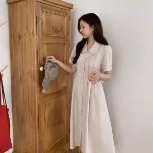 하객 온나핏 롱 데님 원피스 크란오 롱니트 여 (WFKNXNA)