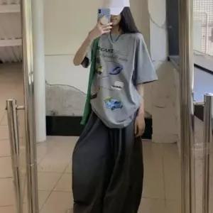 스트릿패션세트 와이드핏바지 코디세트 반팔팬츠세 WFLRSVY