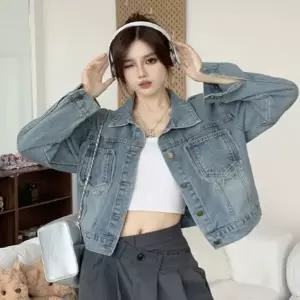 데님 청자켓 숏자켓 포켓 여자 중청 찢청 루즈핏