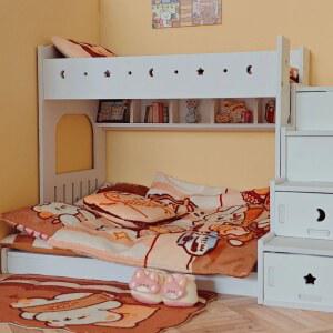 목화인형 상하 이중 침대 15 20cm용 집 가구 계단대 옷장 bjd