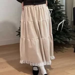 아이우먼 골덴레이스삼단스커트 YPX042M601 빅사이즈