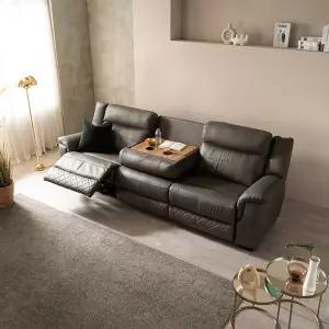 시트앤모어 고품격 홈바기능 전동4인 천연가죽 리클라이너 소파 BJ5499