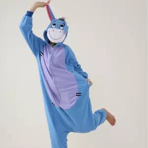 동물잠옷 캐릭터 올인원 파자마 플리스 당나귀 동물 할로윈 커플 홈웨어 심쿵돌직구