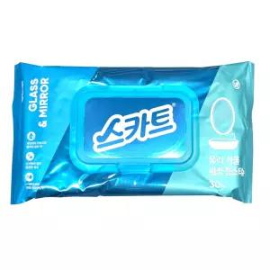 스카트 유리 거울 세정티슈 캡형 30매 X 4 코스트코