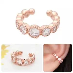 데일리 귀찌 로즈골드 여성이어커프 큐빅 14KGP 링 여 WD27A9C