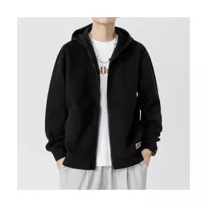 남성 댄디 집업 가디건 추동 후드 커플 트렌드 솔리드 카디건 스포M4