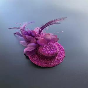 댄스 헤어장식 깃털 꽃 코사지 머리장식 작은모자
