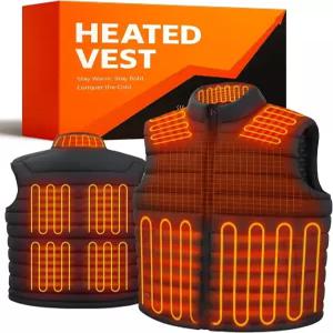 남녀용 온열 조끼 겨울철 야외 사냥 캠핑용 16000mAh 충전식 재킷 방수 선물