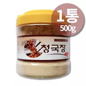 순수 청국장 분말 화학첨가물 없는 쥐눈이콩 가루 청국장 대두100% 500g 1통