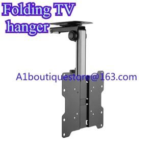 접이식 TV 걸이 17-37 인치 모니터 자동차 RV 천장 리프팅 스크린 짧은 브래킷