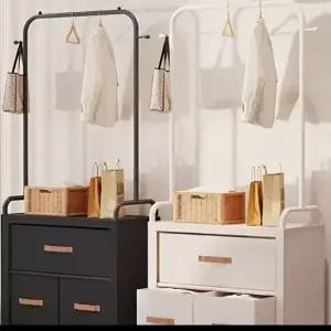 고품질 행거 옷걸이 OS690 수납 1단 심플 서랍 시스템행거 옷걸이행거 드레스룸행거 이동식행거 WFIP96O