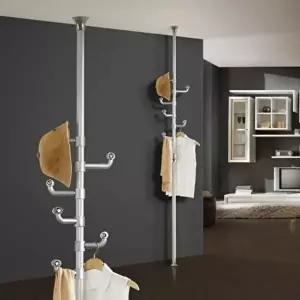 고품질 행거 옷걸이 기둥식 고정식 폴행거 틈새 철제 스탠드 시스템행거 옷걸이행거 드레스룸행거 WFIP9UT