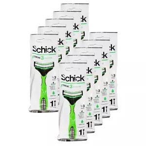 엘지 쉬크 휴대용 익스트림 3 센서티브 일회용 면도기 1입 10개 면도