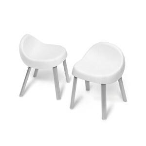 줄넘기 용 활동 의자, 2개 세트, 금속, 흰색