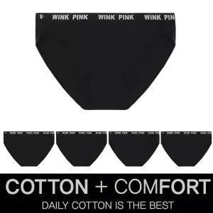 블랙 여성팬티 5매 순면팬티 여성팬티세트 학생속옷 주니어1137978
