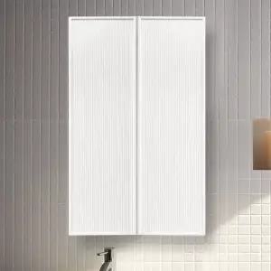 [골드스마일]욕실 스트라이프 화이트 타월 보관함 욕실 수납 욕실장