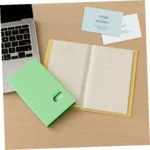 [셀러에이드]명함 정리 수첩 찡긋 스마일 포켓 카드북 에메랄드 색상 수납 가능