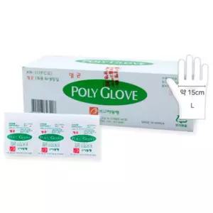 의료용 멸균 폴리글러브 비닐장갑m1매x200p 의사 일회용 병원 노인병원