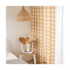 사라하우스 린넨 양면체크 가리개커튼