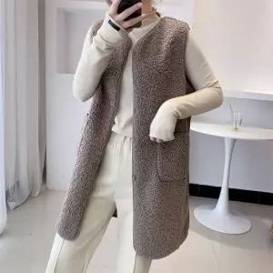 뽀글이 오버핏 양털 롱조끼 2026