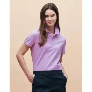 헤지스 HAZZYS LADIES [아이코닉] 클래식핏 반팔 피케 티셔츠 핑크 HSTS5BC32P2 404070