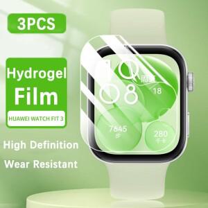 화웨이 호환 워치 핏 3 스마트워치용 하이드로겔 필름 스크래치 방지 스크린 보호대 TPU 소프트
